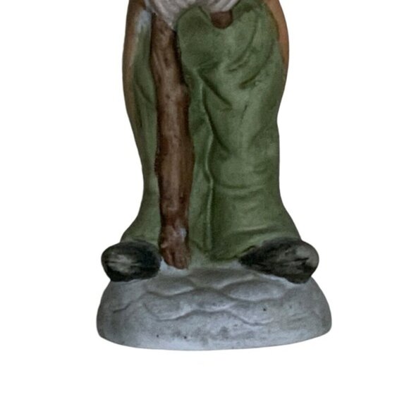 Vintage UCGC Clown Porcelain Bisque Figure 1960’s MCM Hobo Walking Stick Cane - Picture 8 of 16